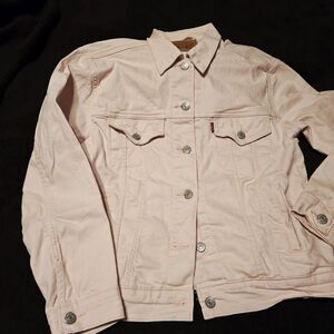 ​Levi’s Original Trucker Denim Jacket Pastel Baby Pink Women’s Size Small S Coat